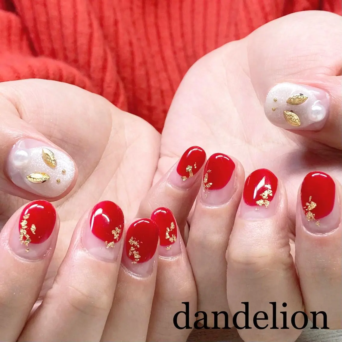 ネイル ハンドネイル ハンドケア dandelion ダンデライオンのネイルデザイン
