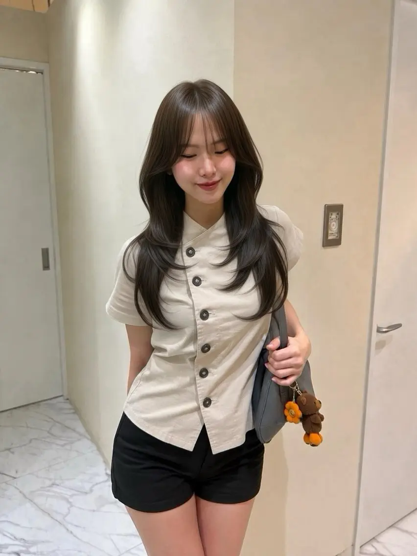 ロング カット ヘアカラー hiyori🎀 トレンドレイヤーのヘアスタイル