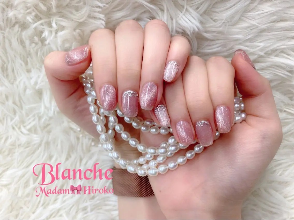 ネイル マグネットネイル ピンク Lianネイル 寛子Lianのネイルデザイン