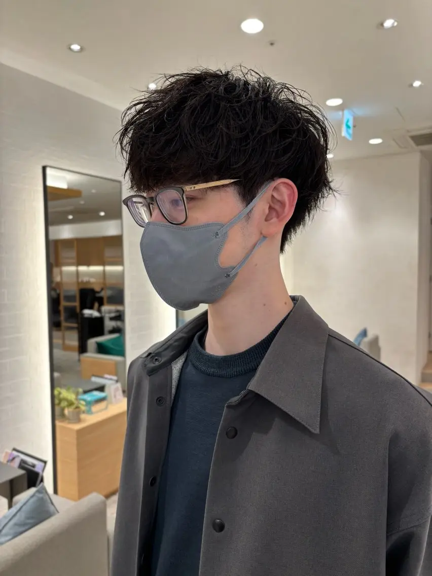 ショート メンズ ビジネス メンズパーマ 大人のメンズパーマ 専門美容師:植原瑞樹のヘアスタイル