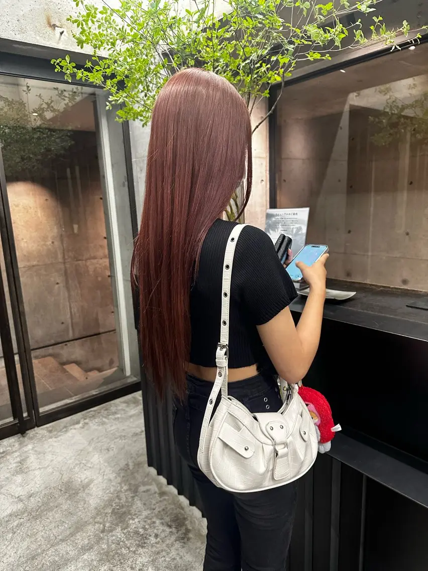 ロング カラー 西 美羽のヘアスタイル