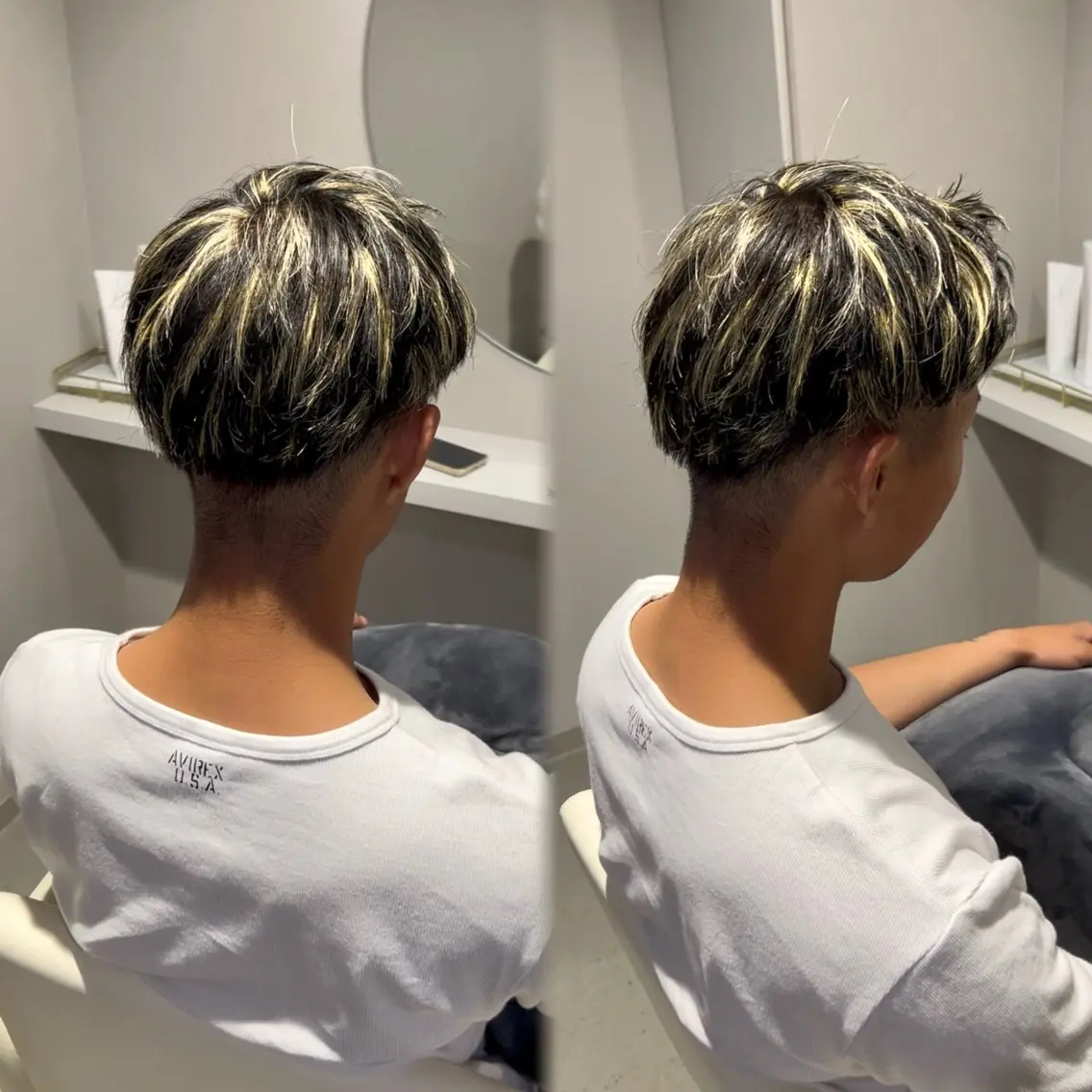 カラー メンズ メンズハイライト メンズメッシュ ハイライトカラー メッシュ ヘアカラー ヘッドスパ ❤︎RELACE 千葉 恋華❤︎のヘアスタイル
