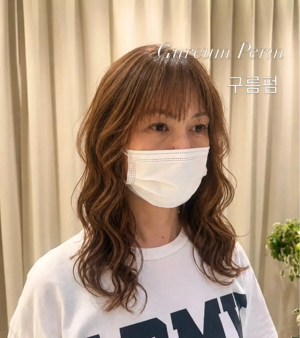 ロング パーマ パーマ 阪上 沙織のヘアスタイル
