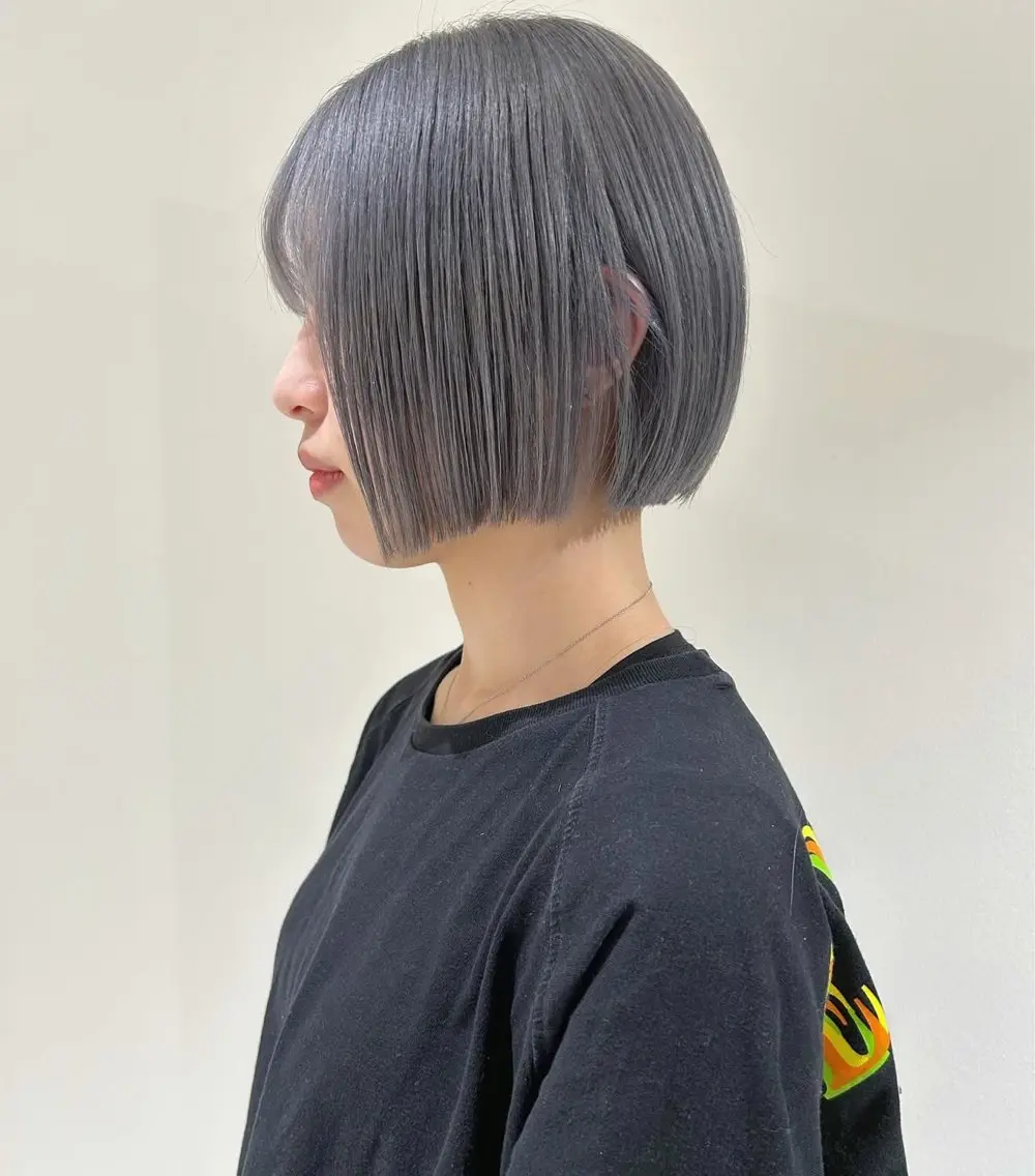 ショート カット 透明感カラー/ボブ 高野菜瑠のヘアスタイル