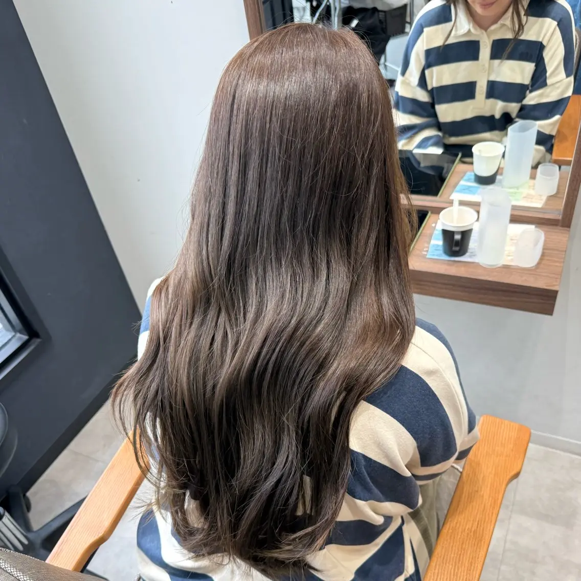 セミロング ヘアカラー トリートメント ヘッドスパ ルナ🫐縮毛矯正 🫐髪質改善のヘアスタイル