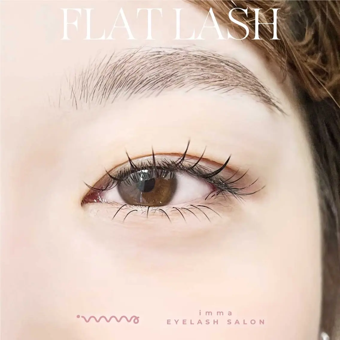 ❣️フラットラッシュ(上)  オフ無料❣️100本5,900円 前回のご来店から4週間以内のご来店で500円引の写真