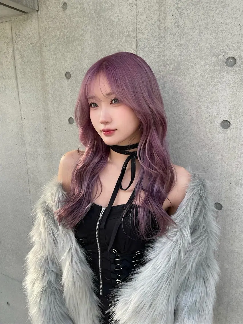 ロング カラー ハイトーンカラー ピンクカラー ヘアカラー トリートメント トレンドカラー🥣／ ヘアアレンジ✩.*˚のヘアスタイル