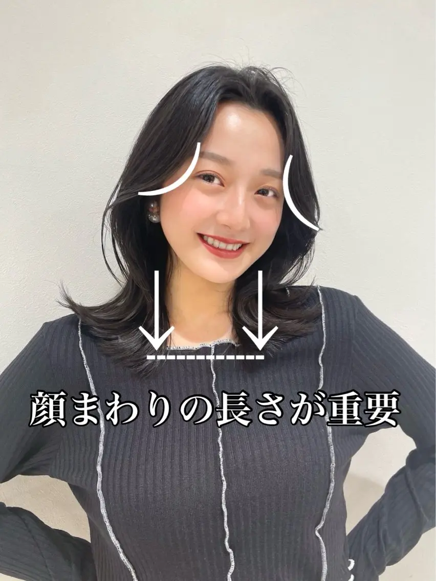 セミロング 映える顔まわり/前髪 特化 💗 ユキマのヘアスタイル