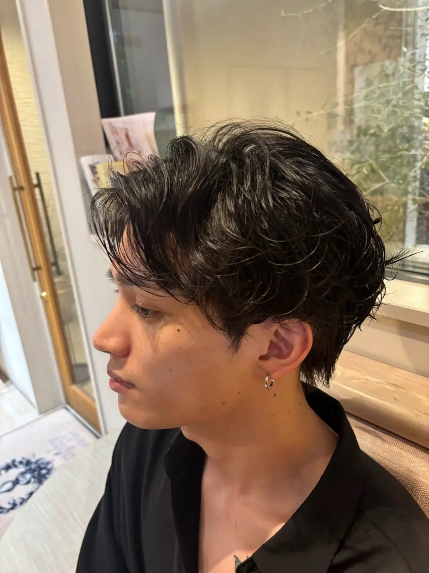 パーマ メンズ 西村 錬之介のヘアスタイル