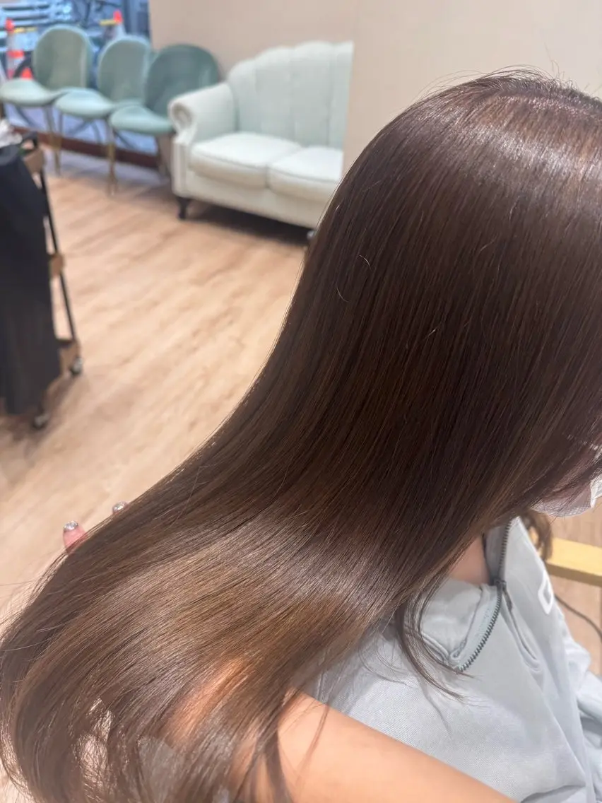 ロング カラー ヘアカラー 河添 麗菜のヘアスタイル