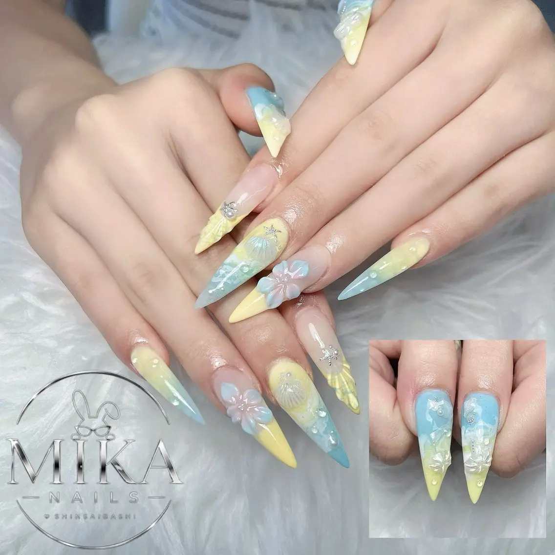 ネイル アートネイル チークネイル ドット フットネイル フレンチネイル ハンドネイル フットネイル Rina Mika Nailsのネイルデザイン