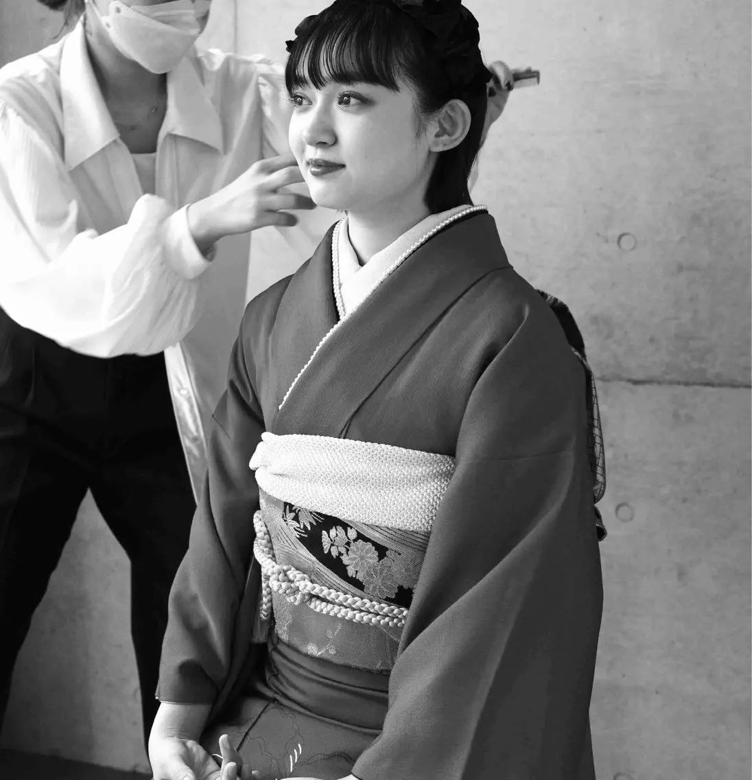 【成人式前撮り】　ヘアセット+お着付けの写真