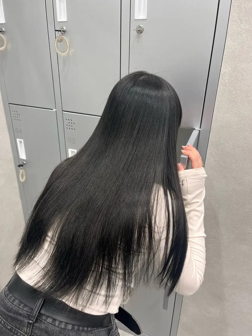 ロング カラー カット ヘアカラー トリートメント SAKURA顔まわり /髪質改善カラーのヘアスタイル