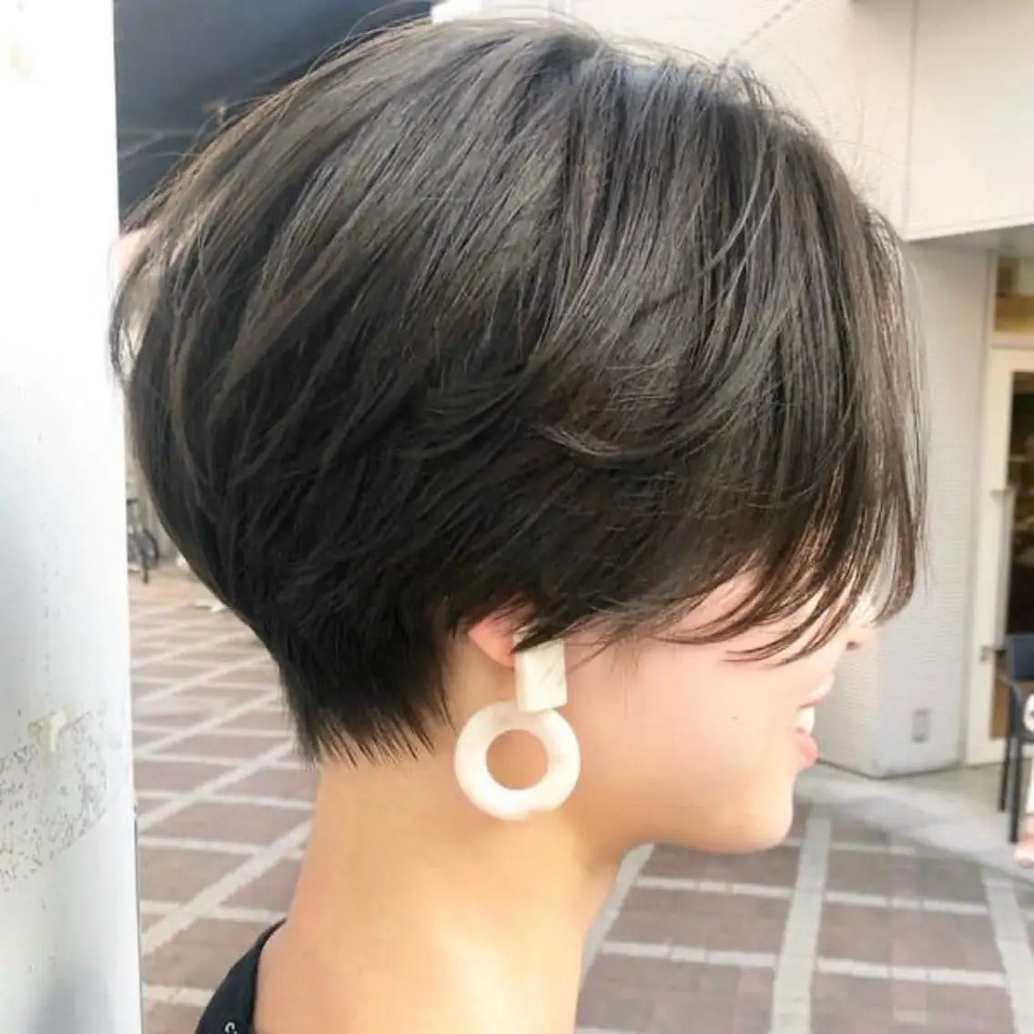 ショート ショートヘア 🫧ロングレイヤー 韓国透明感カラー🫧のヘアスタイル