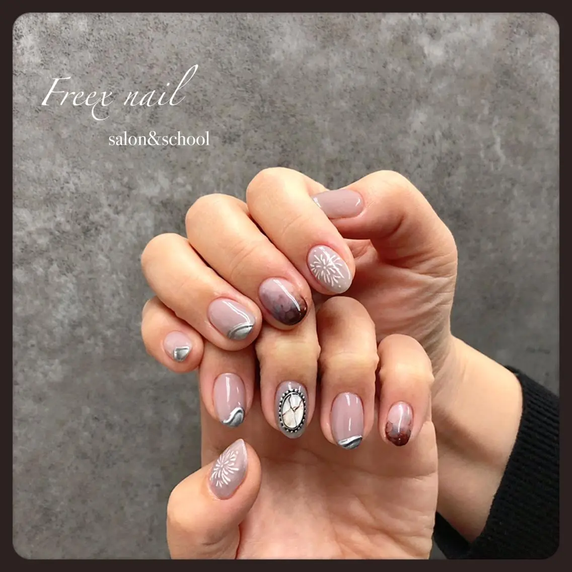 ネイル 持ち込み freex nail /ニュアンス/個性派のネイルデザイン