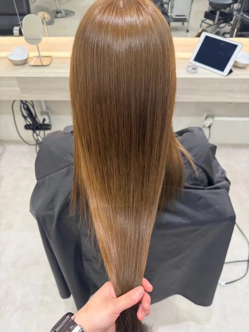 ロング カラー ブリーチ ダブルカラー ブリーチなしカラー ヘアカラー C H i R iのヘアスタイル
