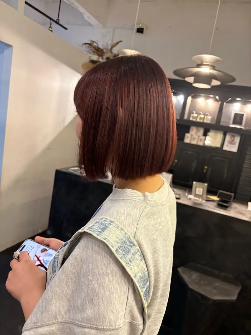 ショート 切りっぱなしボブ ボブ ボブ・カラー 琴音のヘアスタイル
