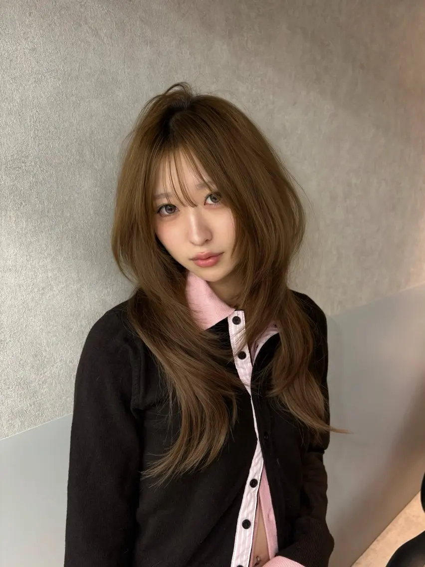 ロング レイヤーカット 似合わせカット カット Yuta✂︎ 韓国レイヤー🪽のヘアスタイル