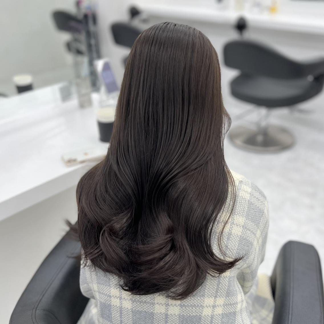 カラー 中×韓mix🥀秋色 ワンホンヘア🤍のヘアスタイル