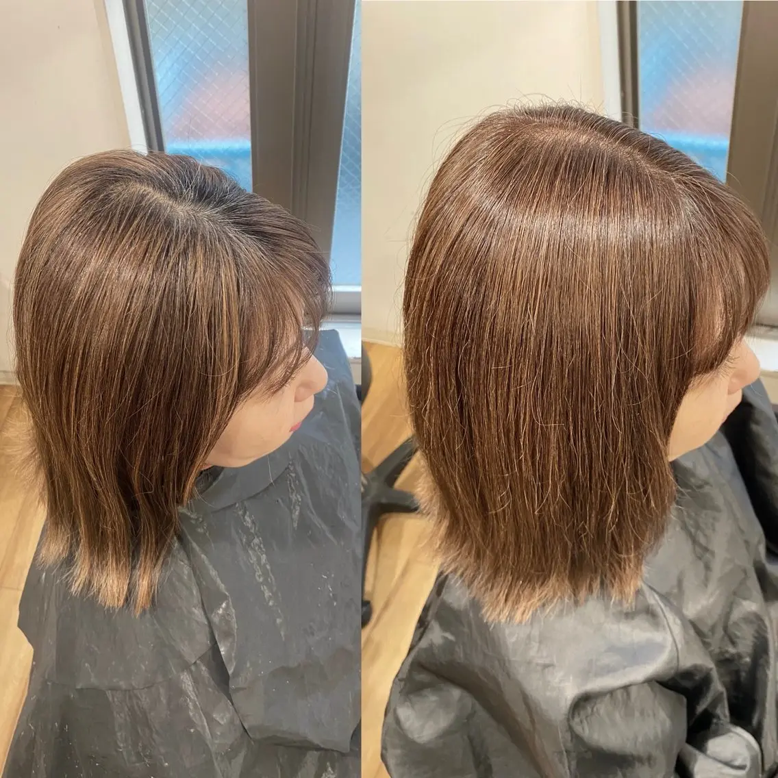 ミディアム カラー ハイライトカラー インナーカラー ハイライト 髪質改善 レイヤーカット カット ヘアカラー 夜23時まで予約🉑 reverieあきらのヘアスタイル