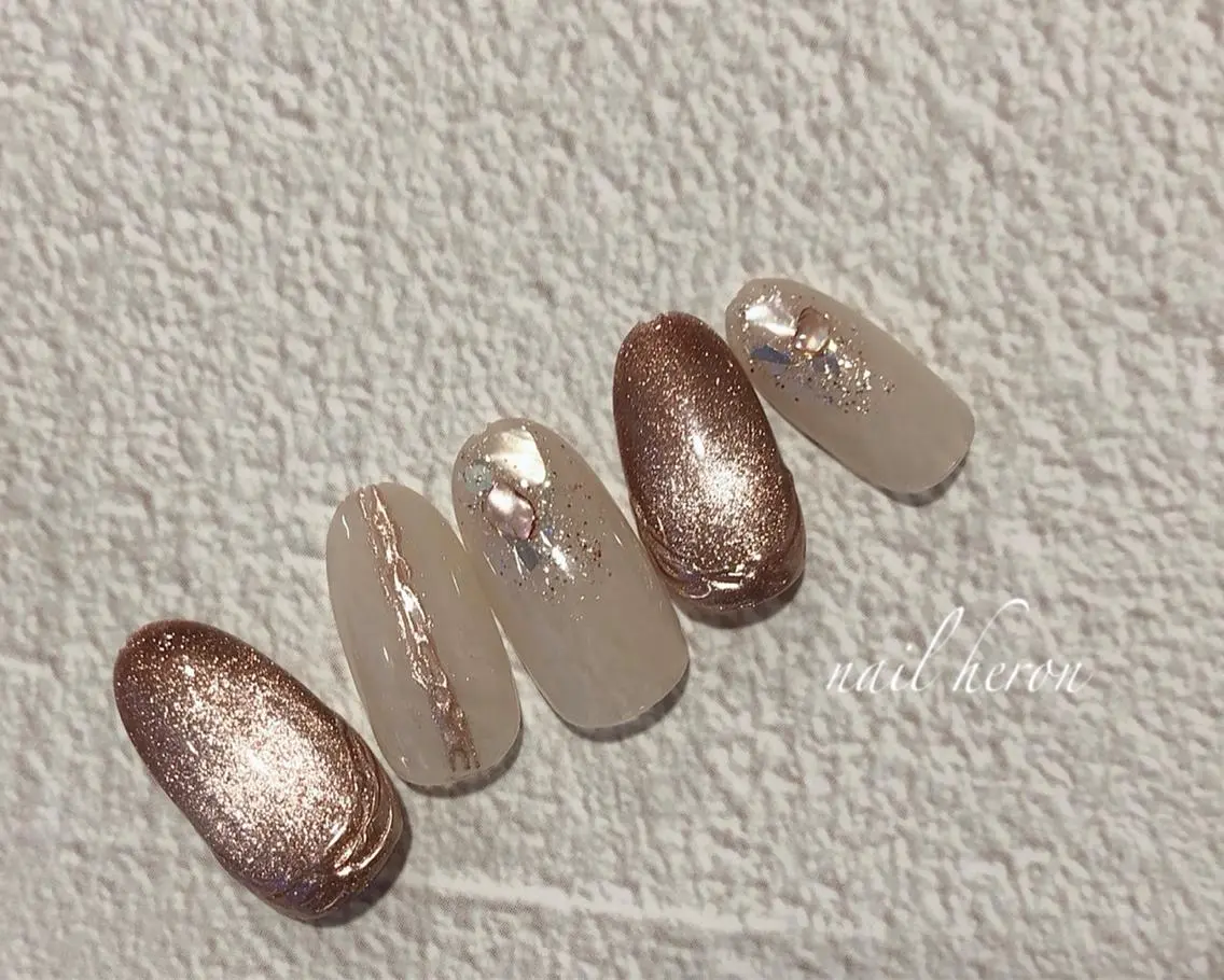 ネイル アートネイル ハンドネイル saki_ nail heronのネイルデザイン
