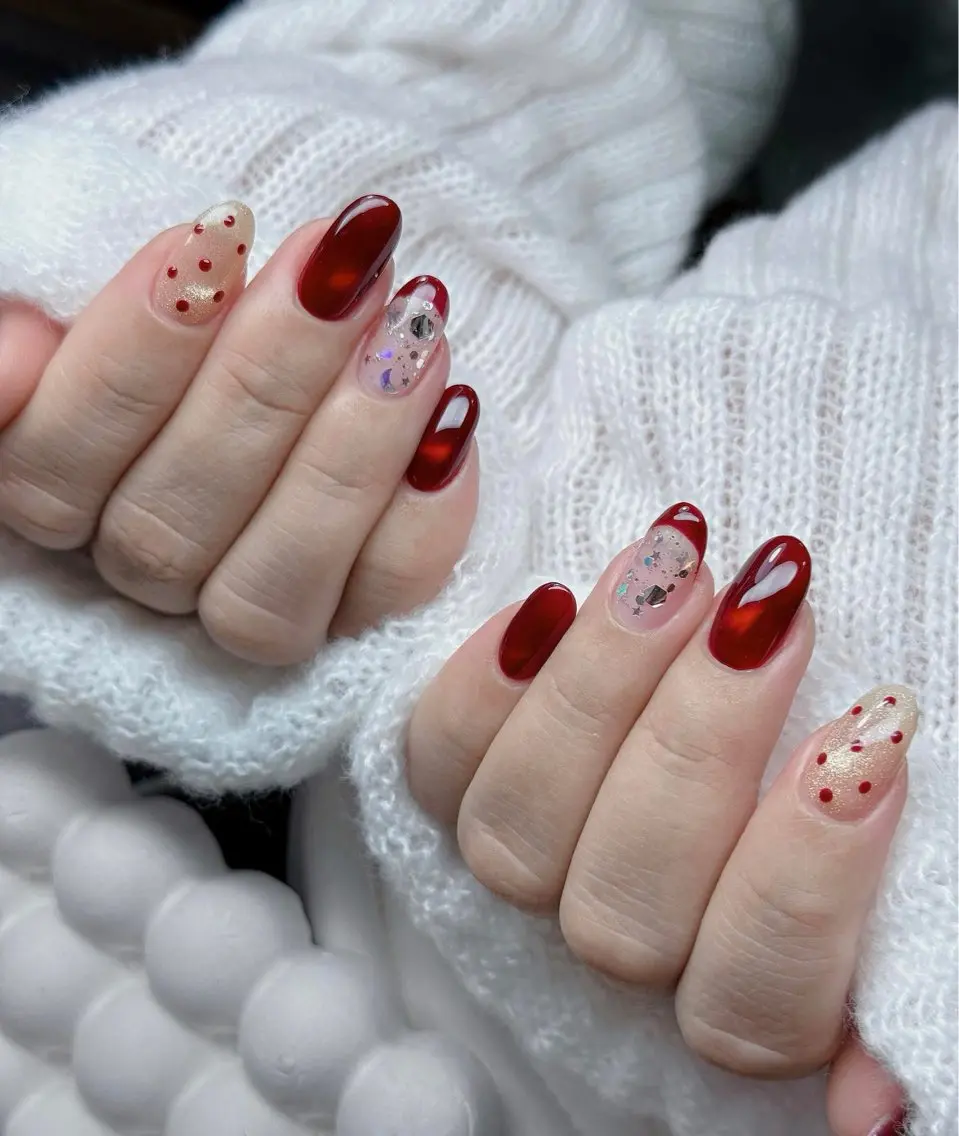 ネイル 長さ出し フレンチネイル ジェルネイル ガラスフレンチ 韓国ネイル ハンドネイル Minette nailHuongのネイルデザイン