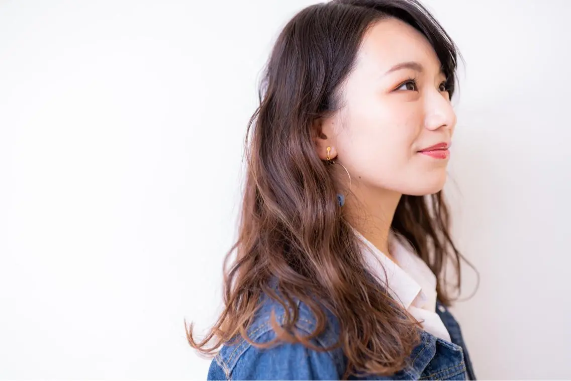 セミロング カラー パーマ カット ヘアカラー パーマ 信原 獎人のヘアスタイル