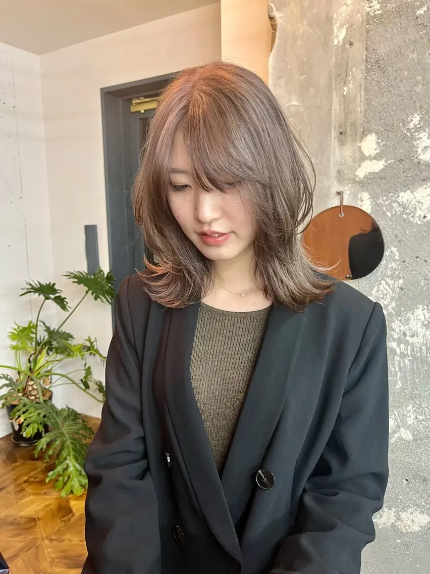 セミロング ヘアカラー ハシモトタケル🌿 ボブ/レイヤーカットのヘアスタイル