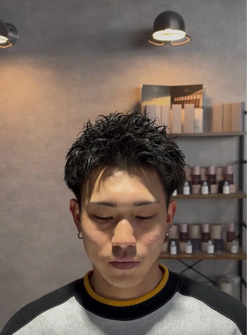 ショート カット パーマ ヘッドスパ ヘアセット パーマ指名率No1 メンズ特化ケイトのヘアスタイル
