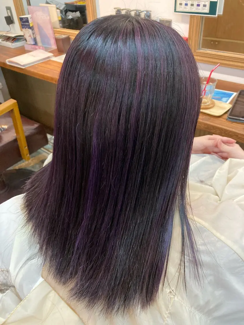 ミディアム ハイライト カット ヘアカラー 💫 シュン💫のヘアスタイル