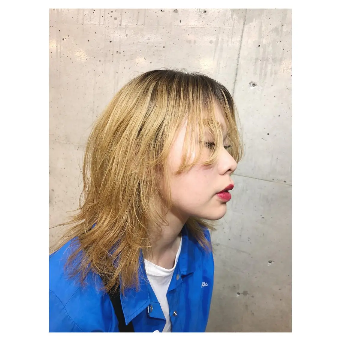 ミディアム カラー ウルフカット カット ヘアカラー トリートメント ヘアセット センスをお届けします 大谷将生infpのヘアスタイル