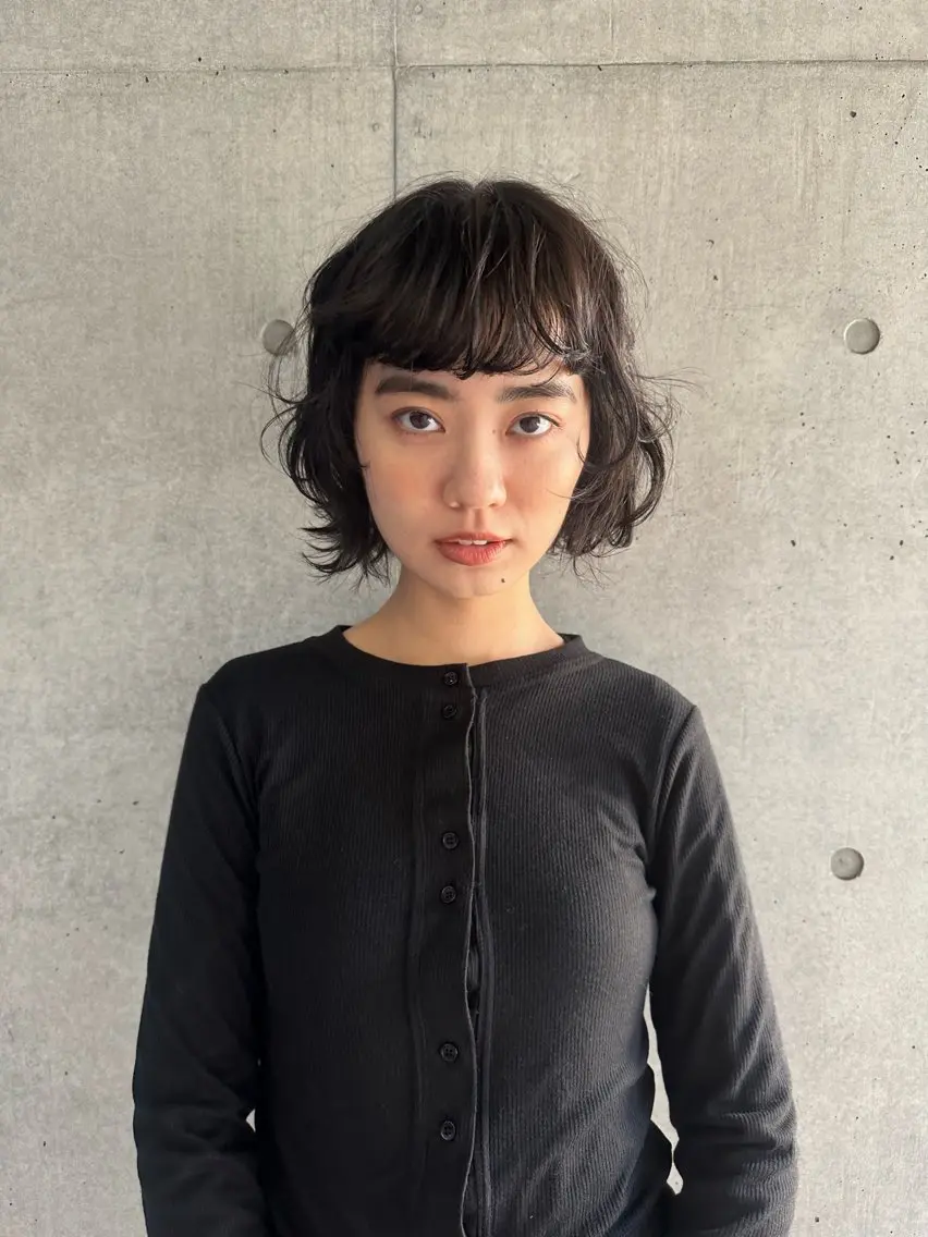 ショート パーマ ボブ ボブ/レイヤー/ニュ アンスパーマ/小夏のヘアスタイル
