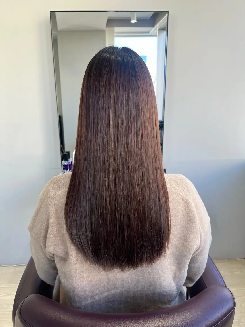 ロング 縮毛矯正 小原 里都のヘアスタイル