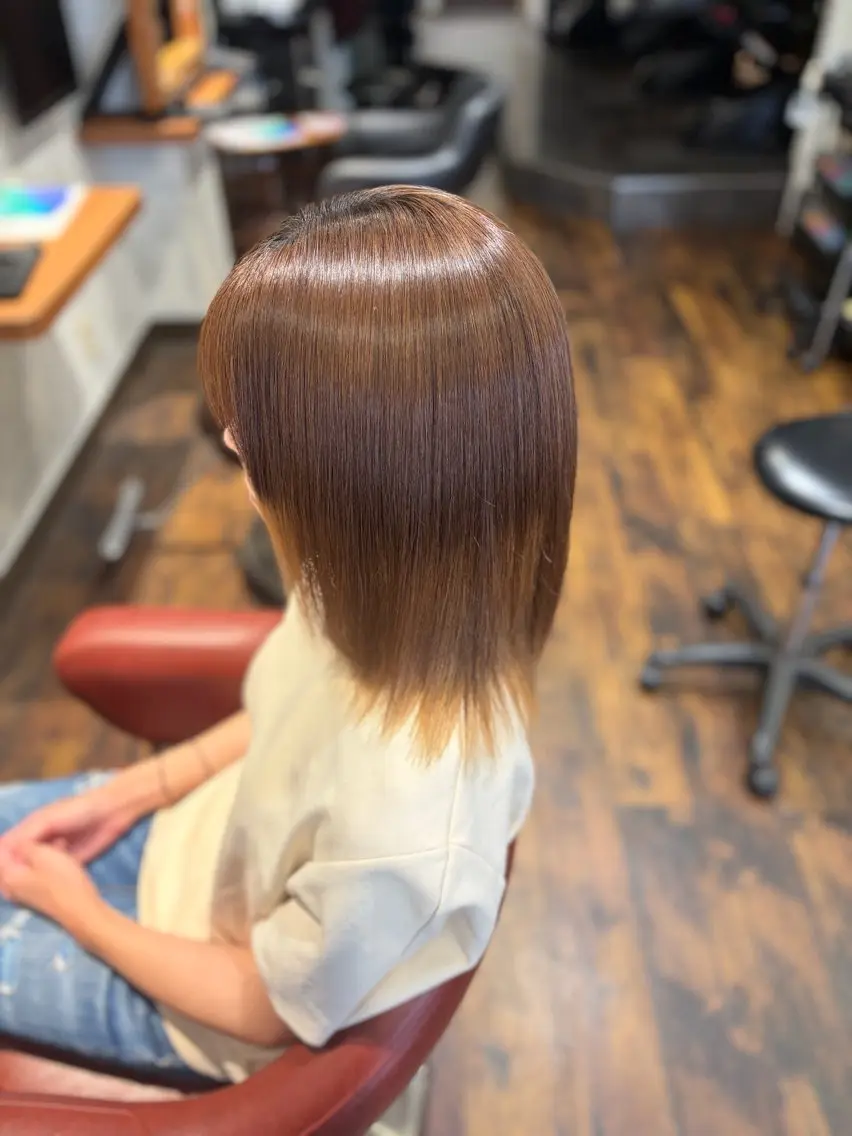 ミディアム 縮毛矯正 縮毛矯正 ✨矯正口コミ4.9✨ 歴21年代表ヨシアキのヘアスタイル