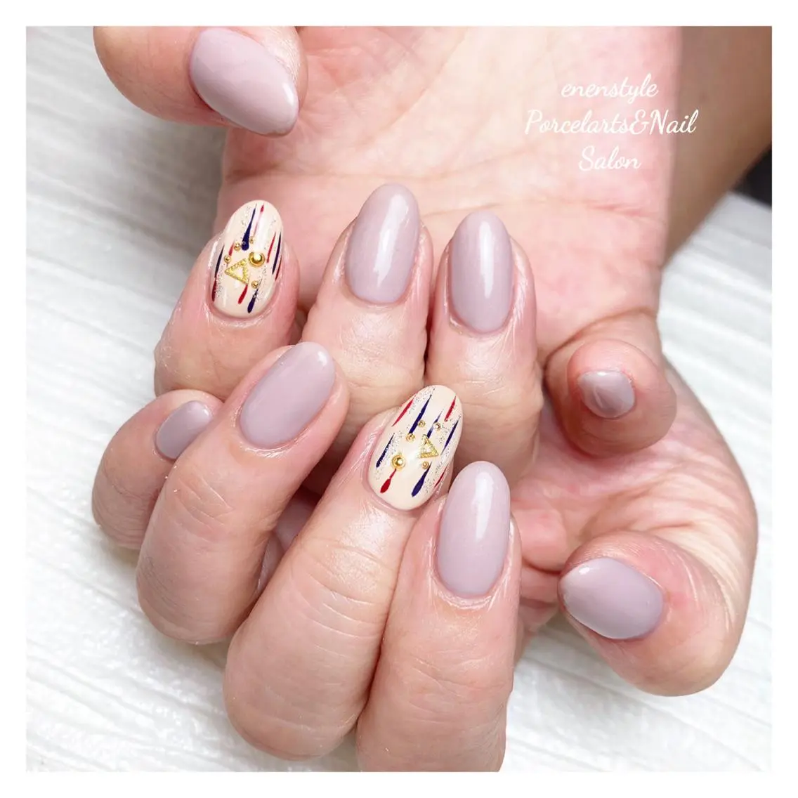 ミディアム ネイル 🐾enen style 🐾のネイルデザイン