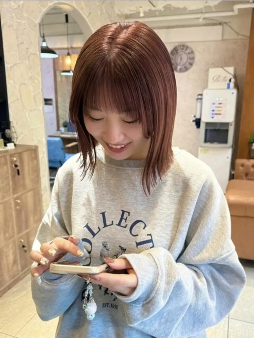 ショート 🍒暖色🍒髪質 改善_yura🐰のヘアスタイル