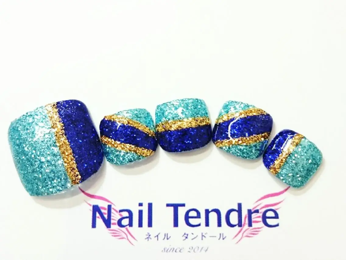 ネイル アートネイル ジェルネイル ソフトジェル ストーンネイル フットネイル Nail  Tendreのネイルデザイン