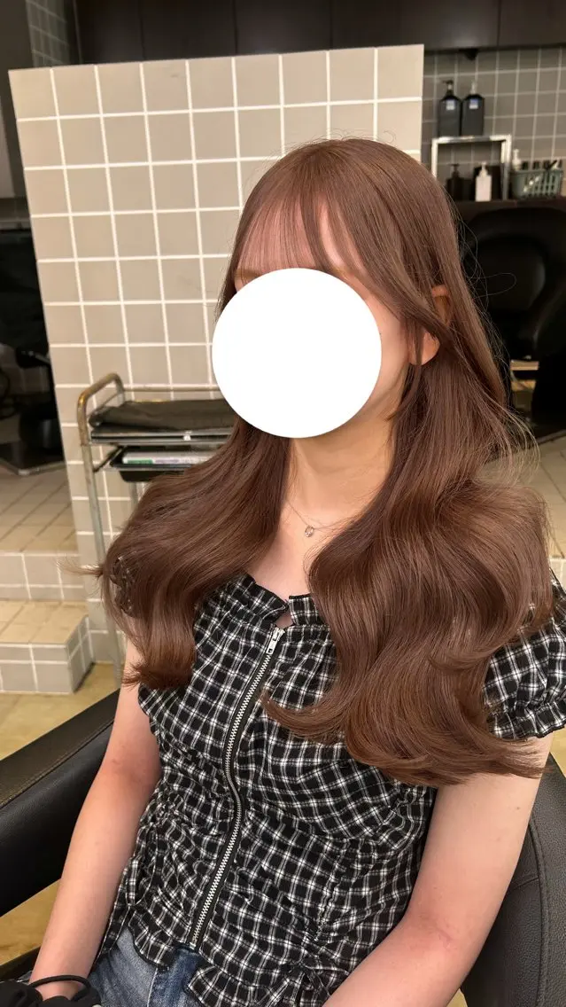 ロング ヘアカラー トリートメント 🤍透明感カラー/ 韓国レイヤー🤍のヘアスタイル