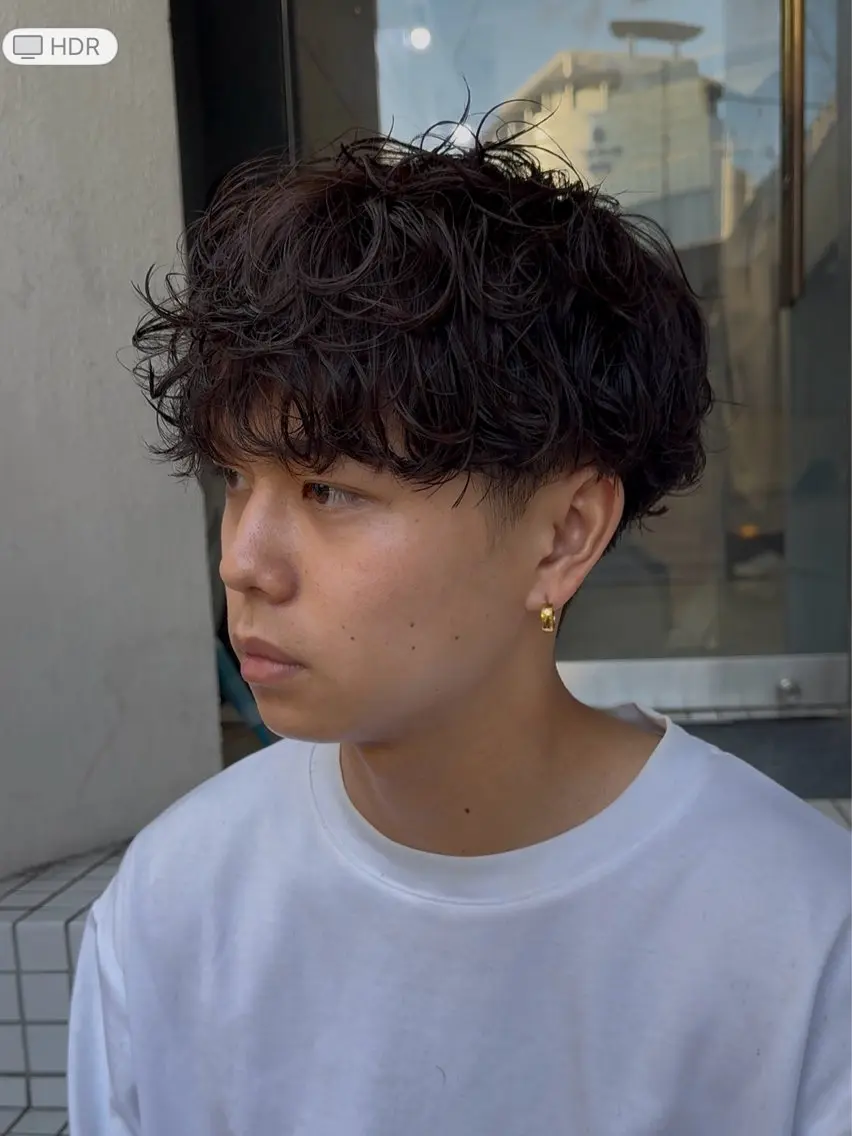 パーマ メンズ カット パーマ 大阪メンズ 美容師井上智博のヘアスタイル