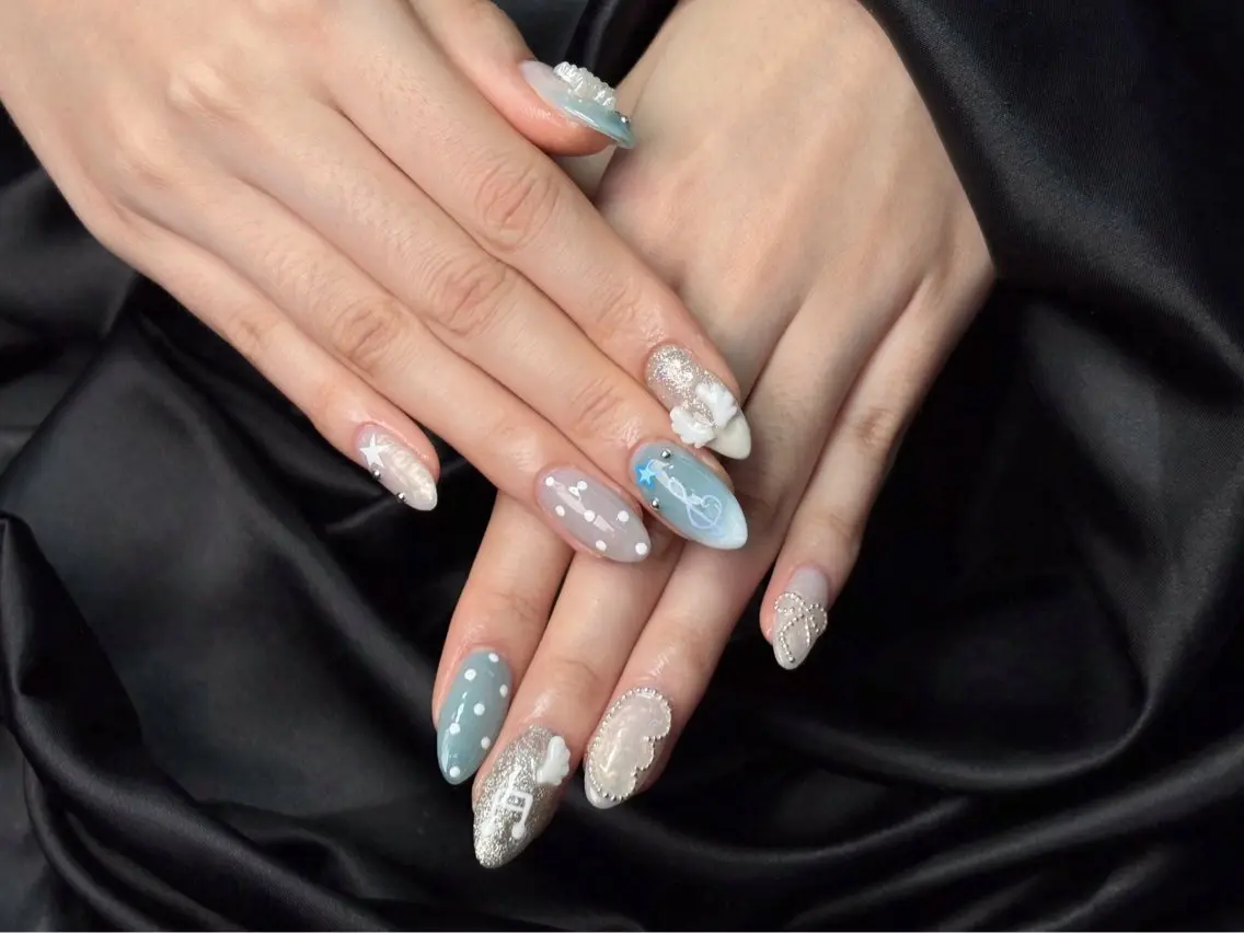 ネイル 桜ネイル 長さ出し フラワーネイル フレンチネイル ジェルネイル ハンドネイル ACon NailSalonのネイルデザイン
