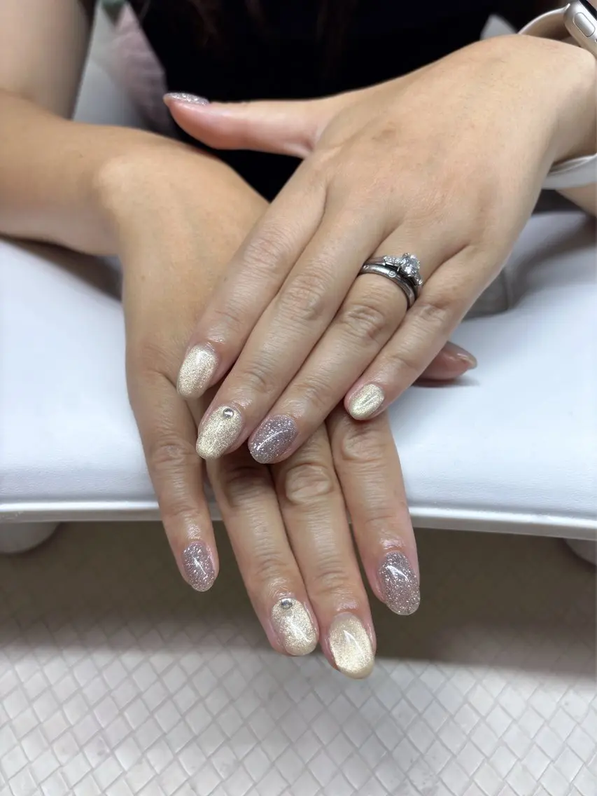 ネイル フラッシュネイル マグネットネイル ハンドネイル Rei / U.NI nailのネイルデザイン