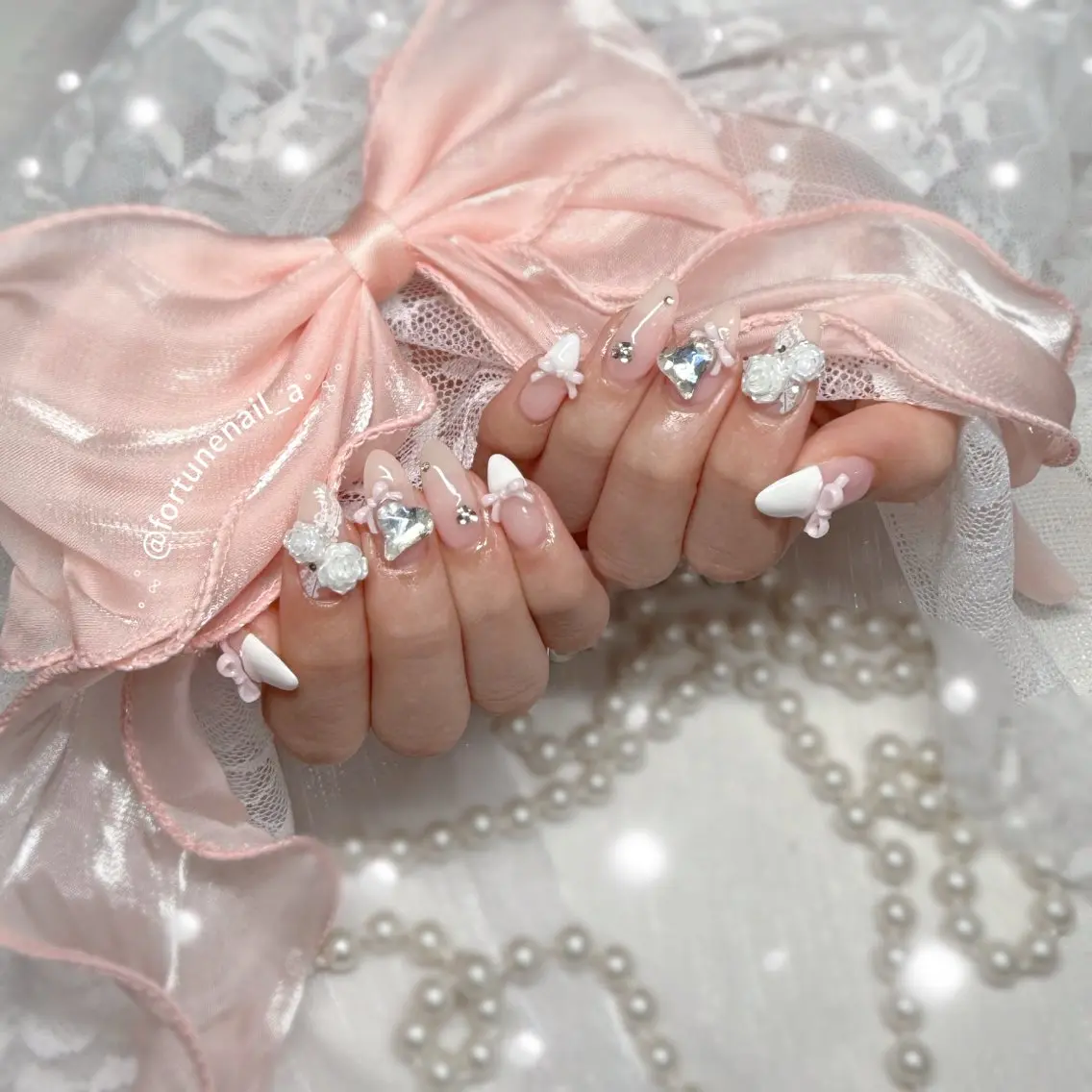 ネイル ハンドネイル ✩.*🎀 aoi🎀のネイルデザイン