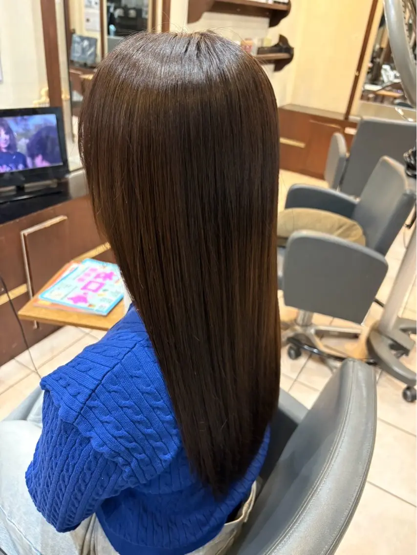 ロング 髪質改善 カット 縮毛矯正 MODEK's阿倍野 伊藤サダキのヘアスタイル