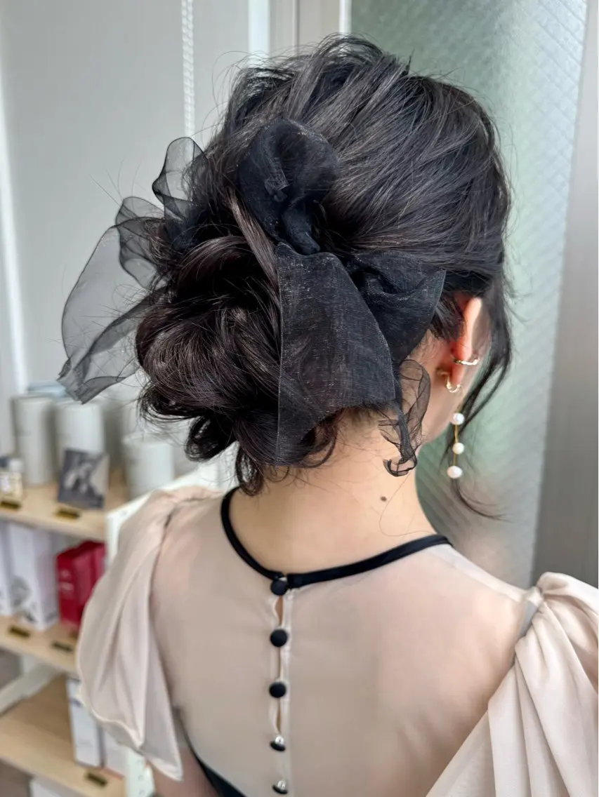 結婚式、イベントなどのヘアアレンジの写真