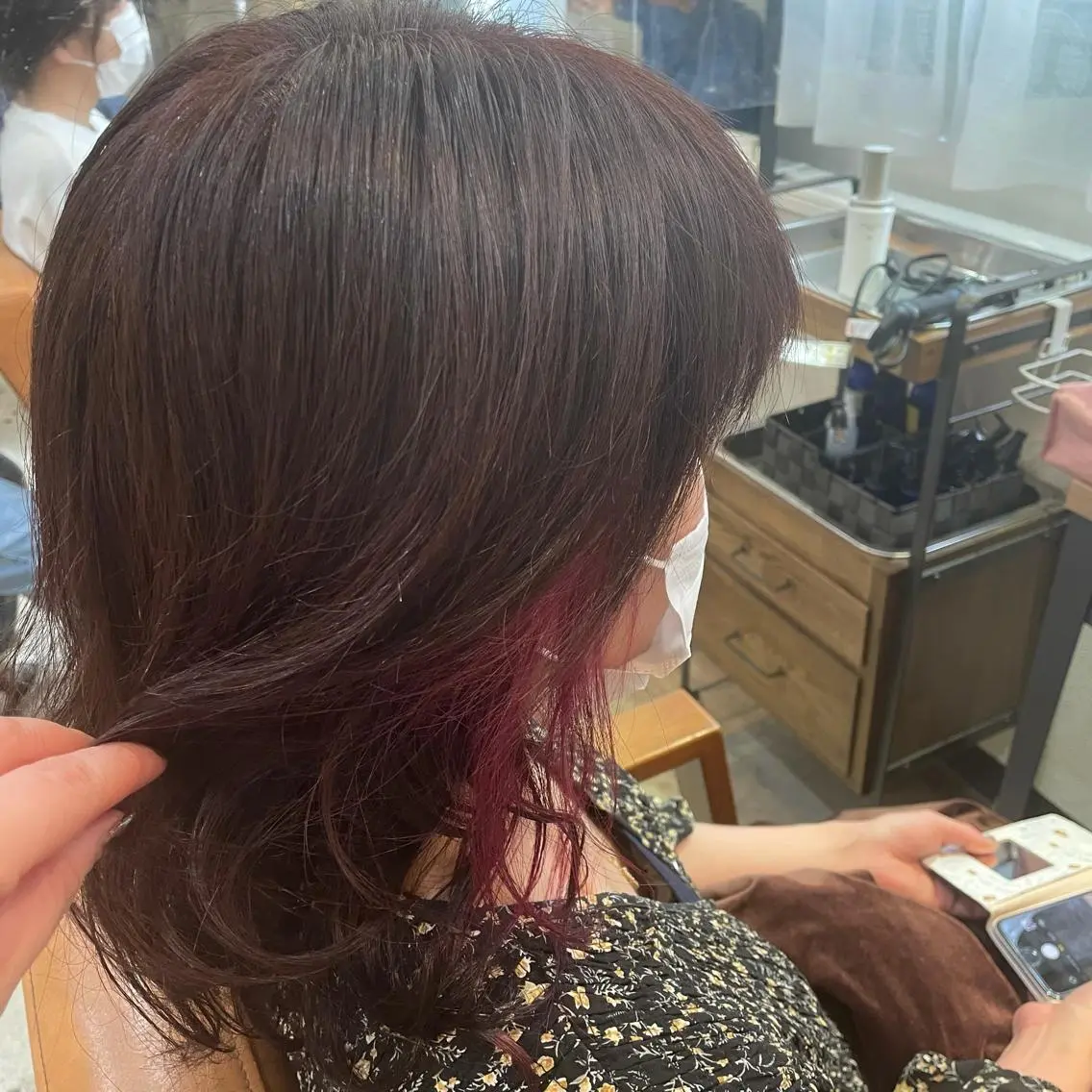 セミロング カラー ヘアアレンジ 北川 智海のヘアスタイル