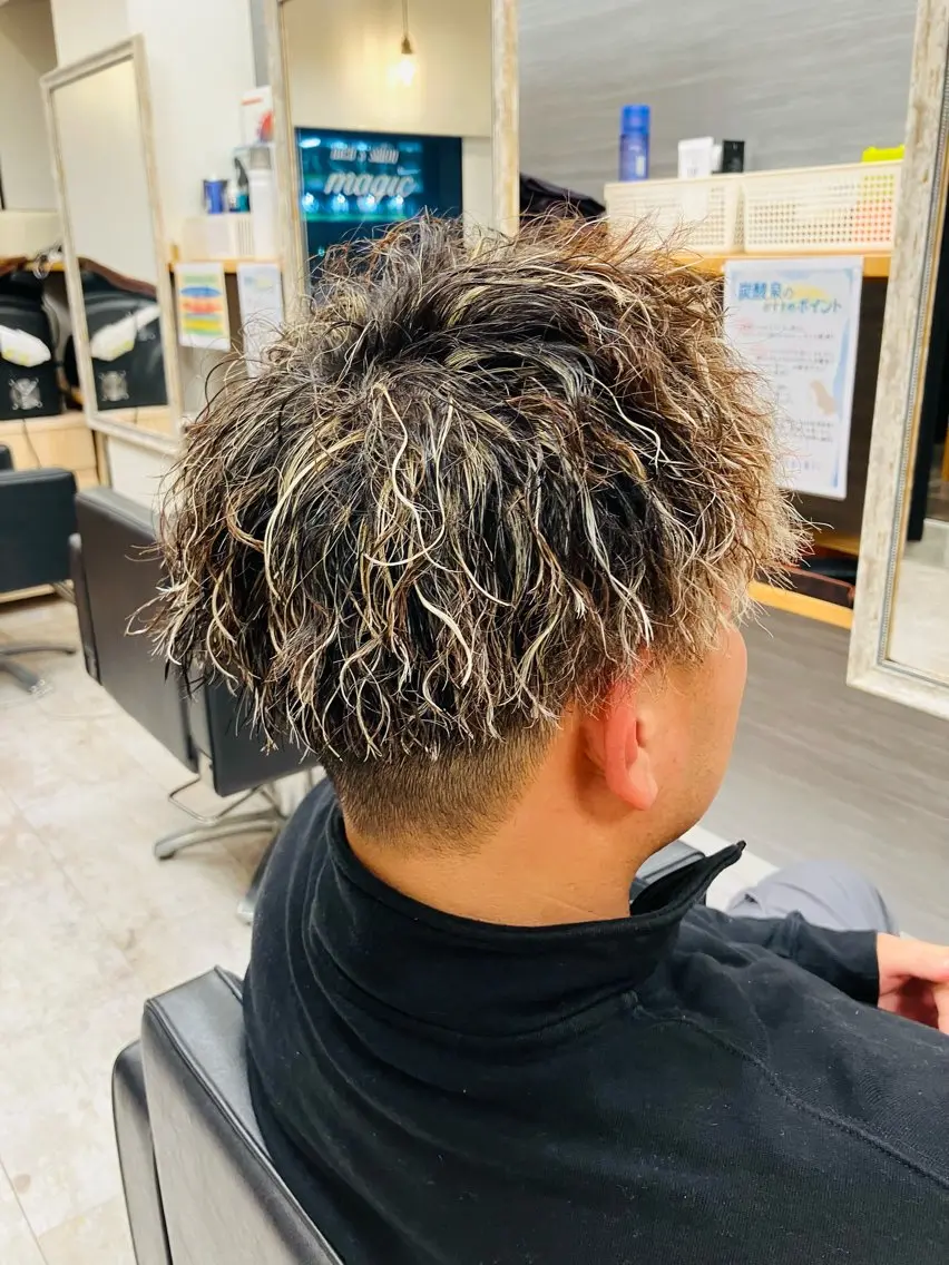 パーマ メンズ カット ヘアカラー パーマ メンズ特化/パーマ/ フェードWATARUのヘアスタイル