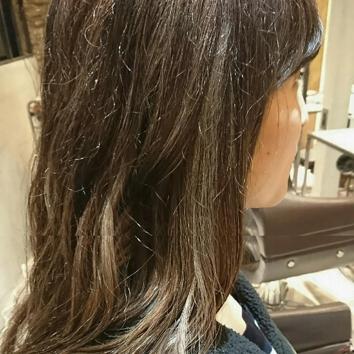 セミロング カラー ハイライトカラー ハイライト カット ヘアカラー トリートメント センター南 SEIJIのヘアスタイル