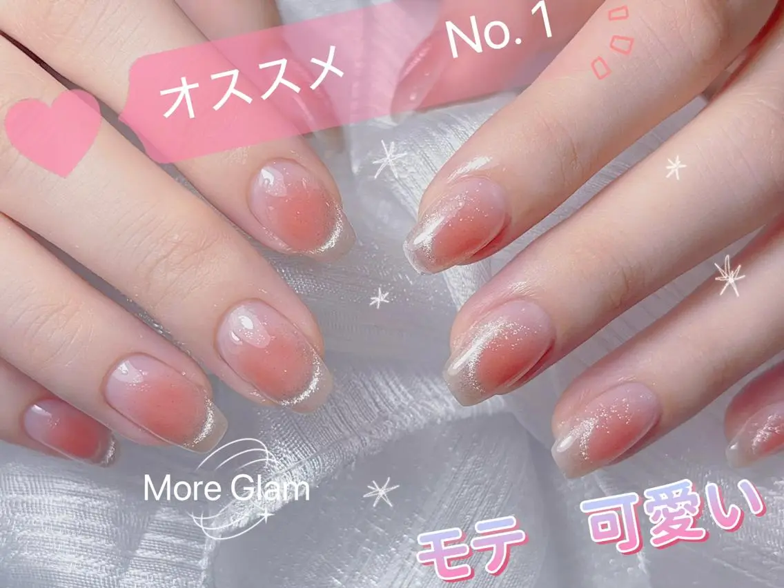 【人気No.1】チーク×マグネットネイル 6680円の写真