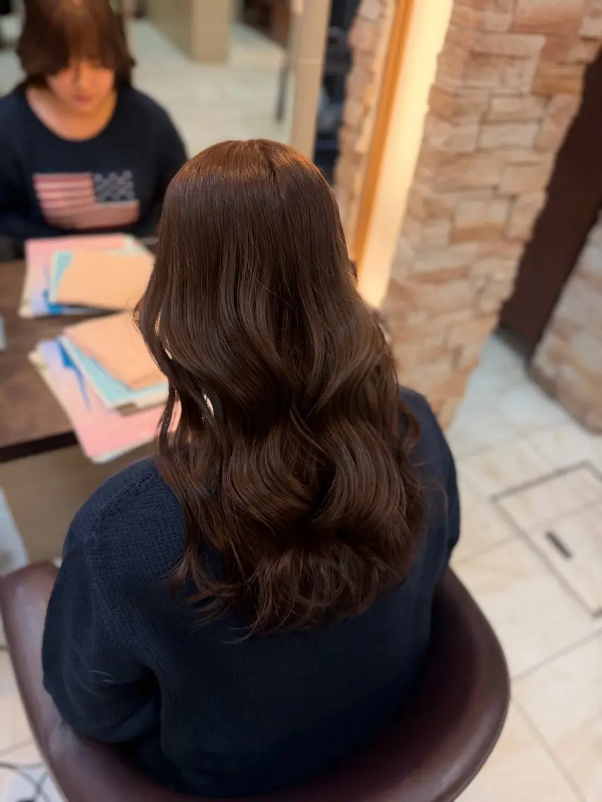 ロング カット ヘアカラー 皆川 優奈のヘアスタイル