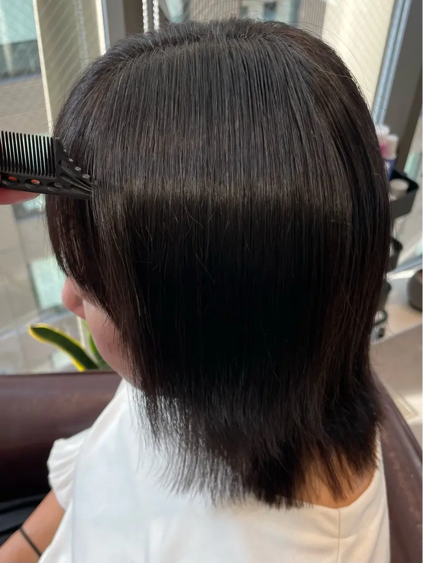 ミディアム 髪質改善 カット 縮毛矯正 石川玲菜/ 髪質改善ボブ/メンズのヘアスタイル